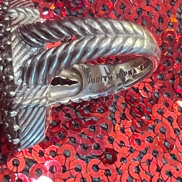 Judith Ripka GORGEOUS Olive Quartz & Sterling Silver Cubic Zirconia ring-SZ 6 - Picture 3 of 15